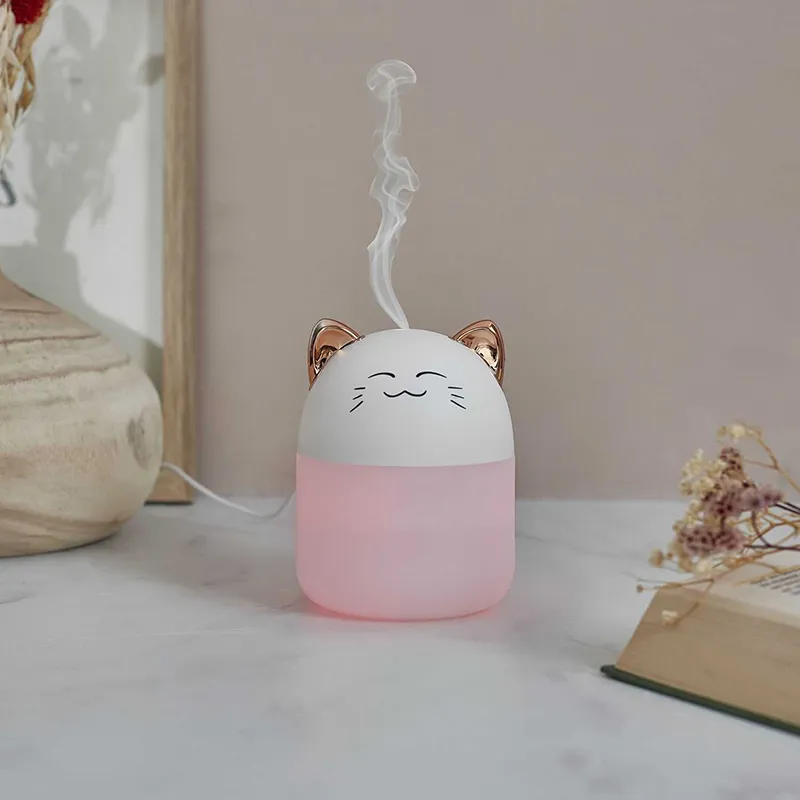 Diffuseur d'huile essentielle Chat led - 8x10,8cm-1