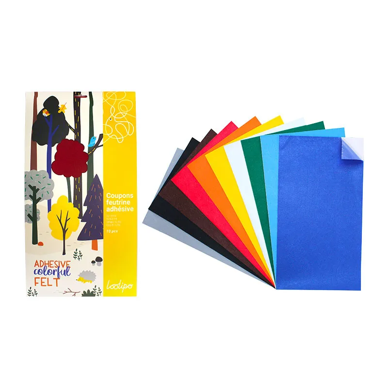 Coupons feutrine adhésive 25x45cm 10pcs - 3+-0