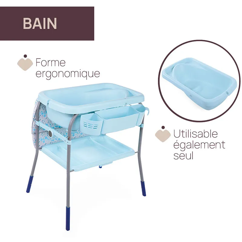 Table à langer/Baignoire Cuddle & Bubble Bleu - 0m+-2