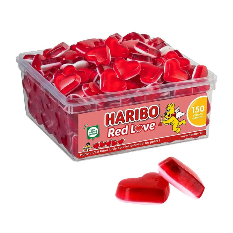 Haribo Tubo Coeur Red Love - 150pcs-0