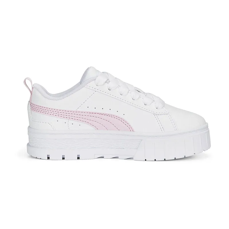 Baskets Fille Mayze Leather - Blanc/Rose Perle/Violet - PUMA-1
