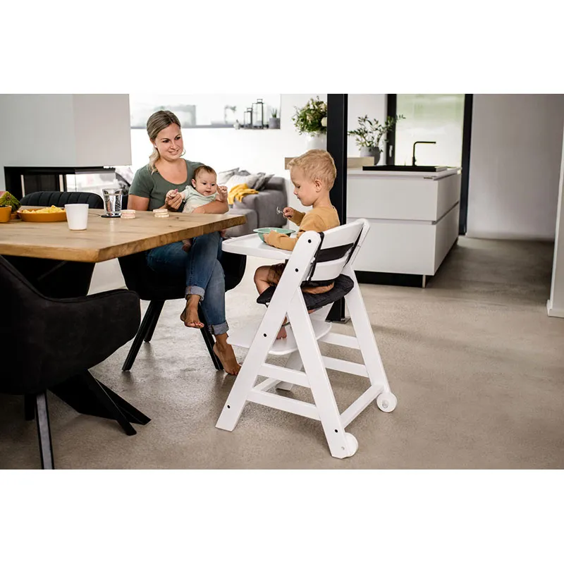 Chaise haute Beta+ avec harnais Whitewashed - 6m+-10