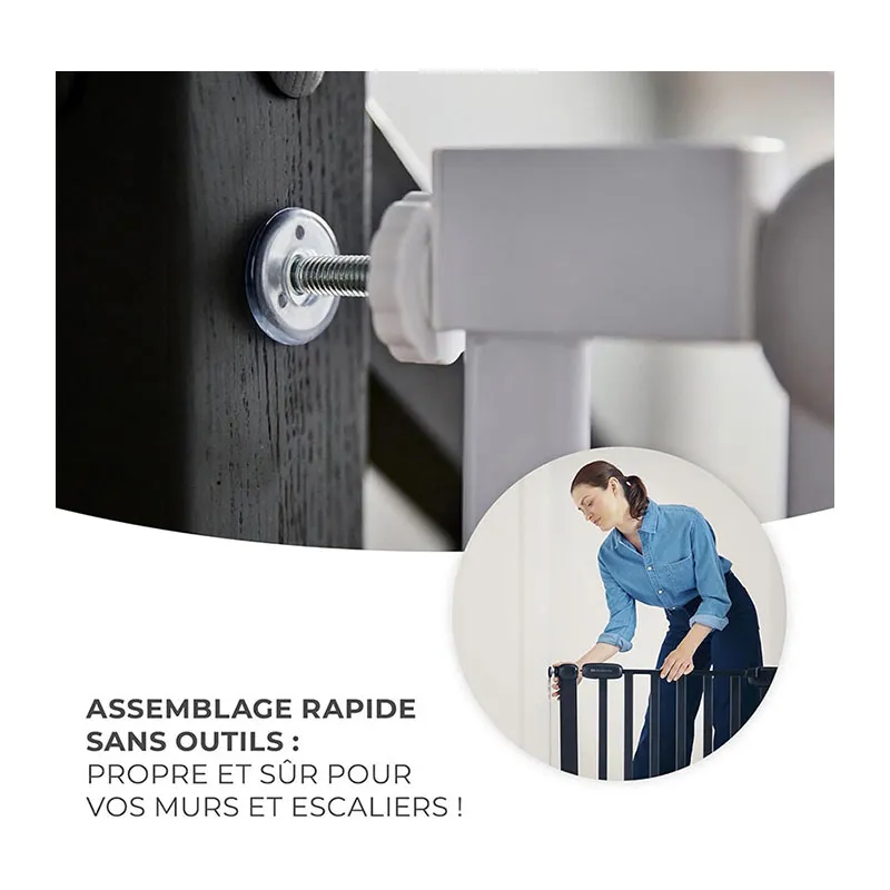 Barrière de sécurité Lock&Go Blanc - 75-103cm-6