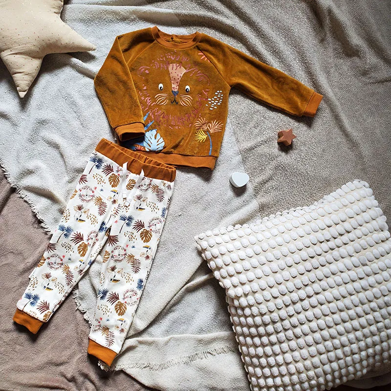 Pyjama ML Mirow - Marron/Blanc-11