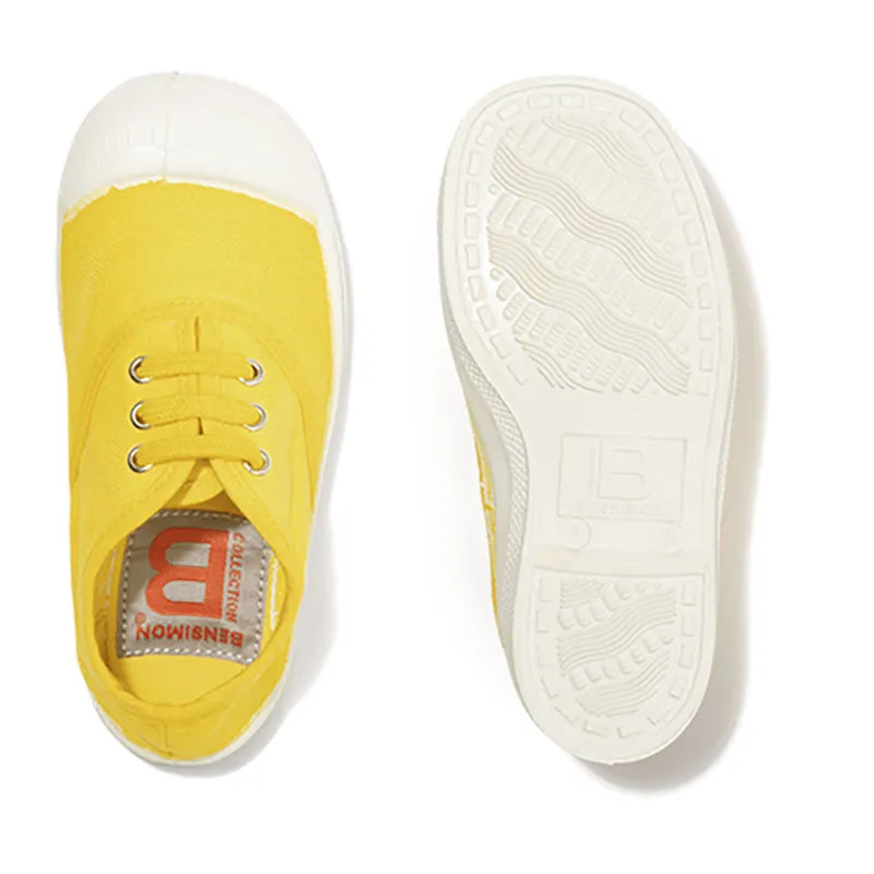 Tennis à lacets Enfant - Jaune Citron-3
