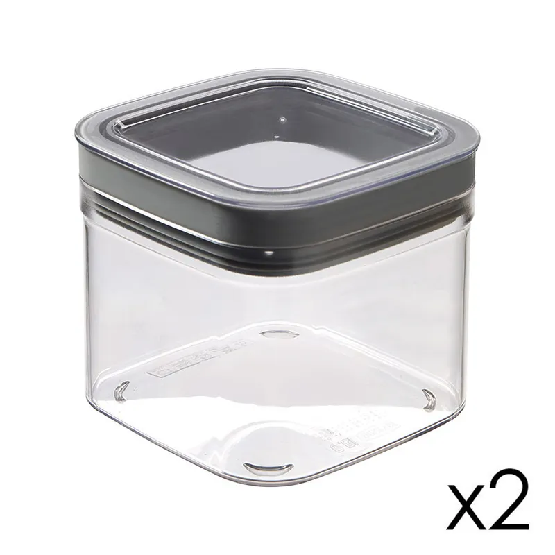 2 Boîtes de conservation Dry Cubes Gris - 2x0,8L-0