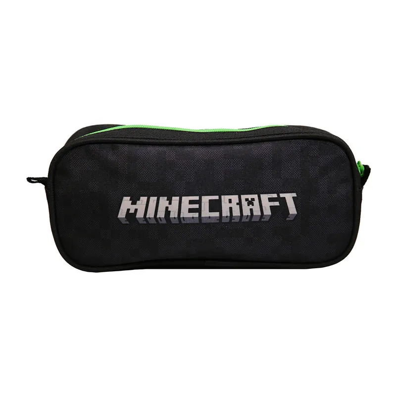 Trousse rectangulaire Minecraft Noir - 23x10cm-3