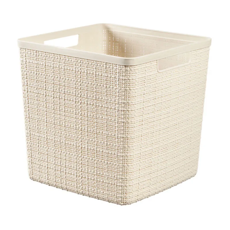 Panier rectangulaire 70% recyclé Jute Blanc cassé - 17L-0