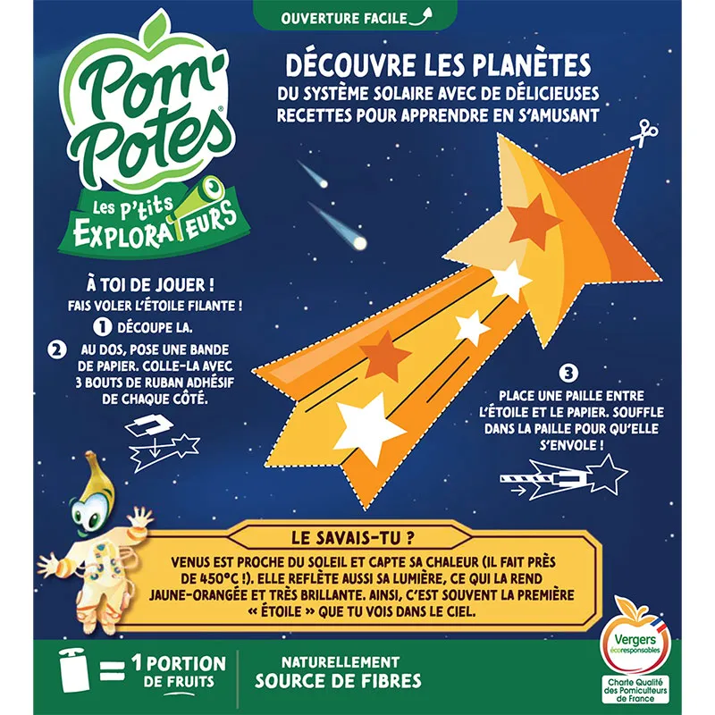 12 Gourdes Les P'tits Explorateurs Sur Venus Pomme Banane Vanille - 12x90g-2