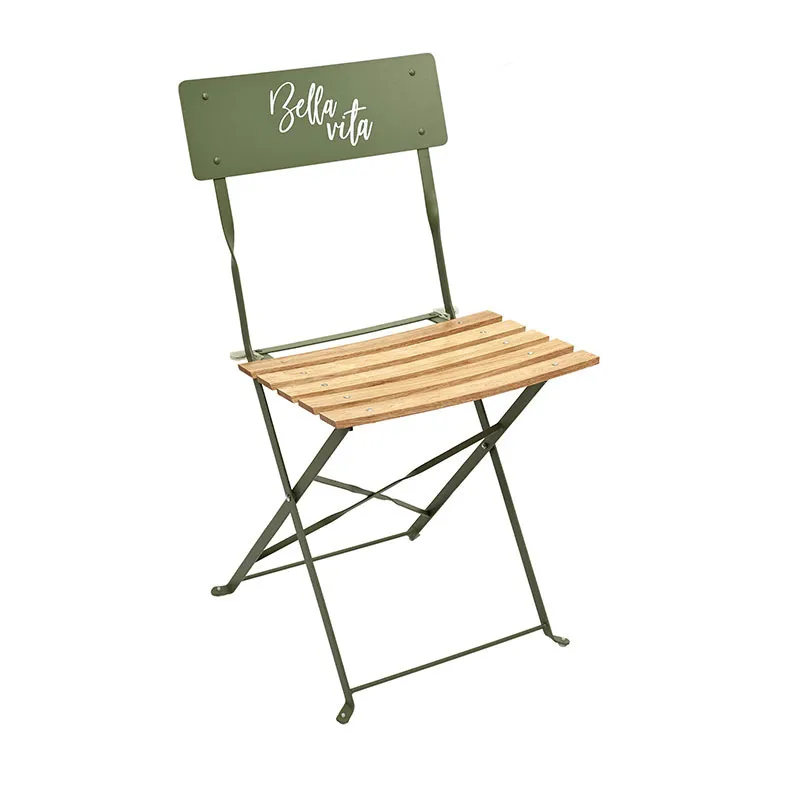 2 Chaises pliantes Bella Vita Kaki - 42x48x81cm-7