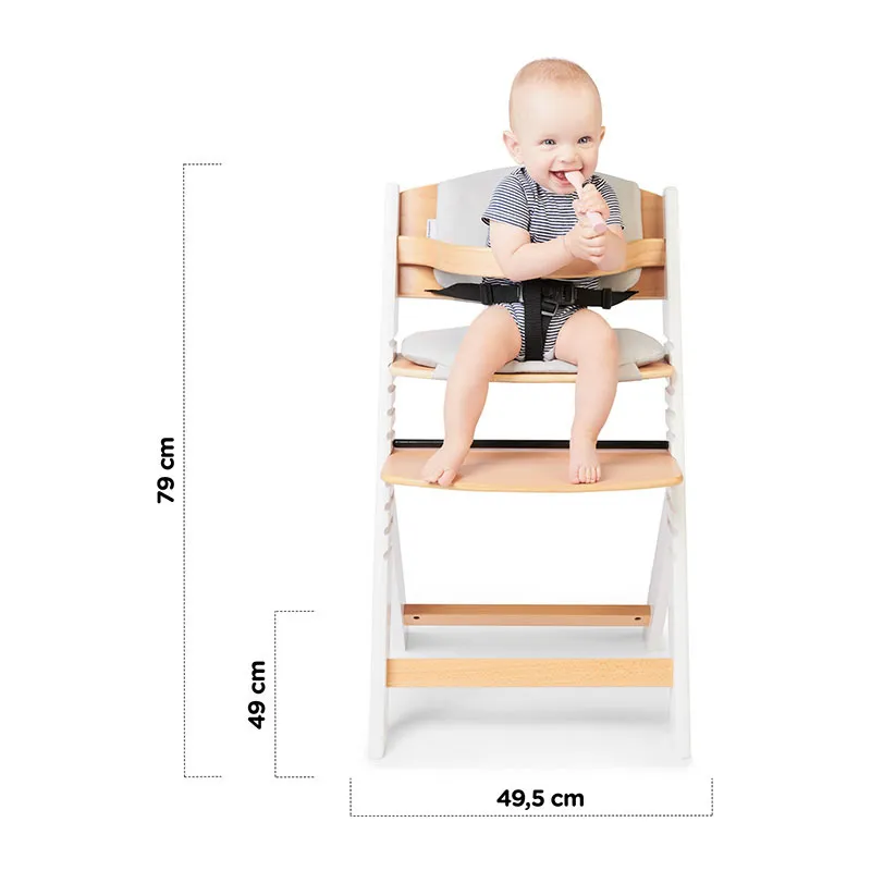 Chaise haute évolutive Enock Gris - 6m+-7