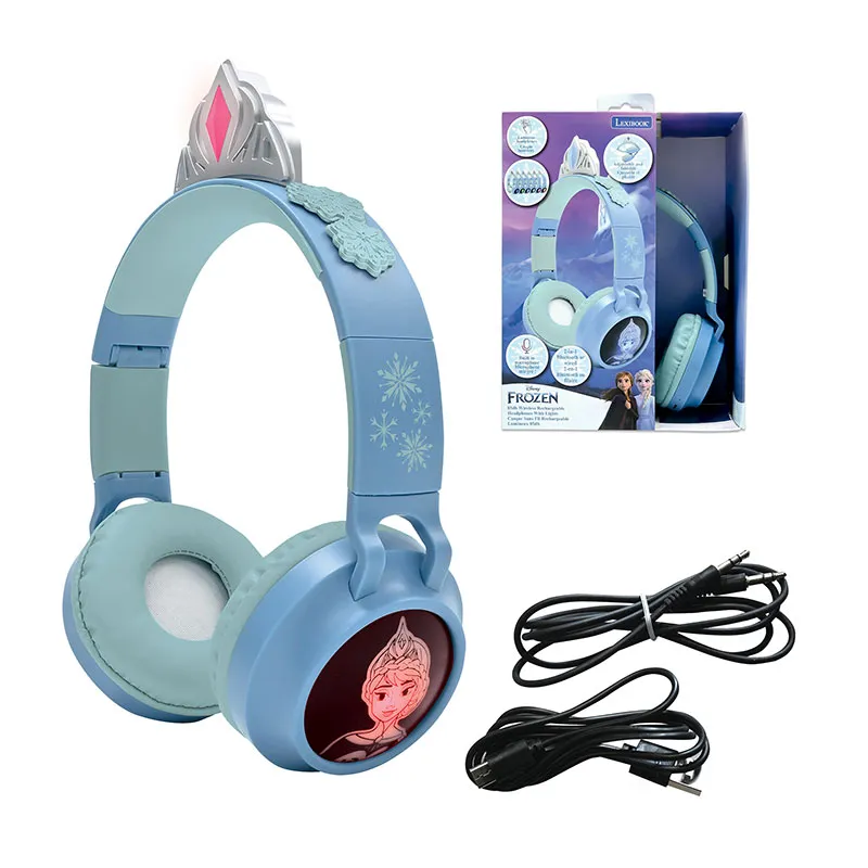 Casque Bluetooth avec effets lumineux Reine des Neiges - 4+-3