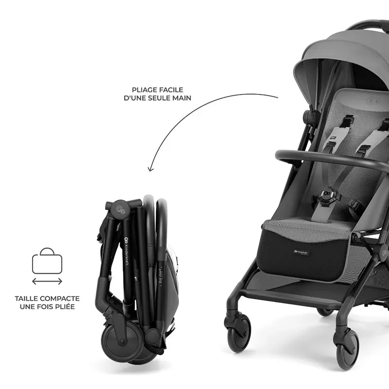 Poussette Compacte cabine Pilot 2 Gris - 0m+-3