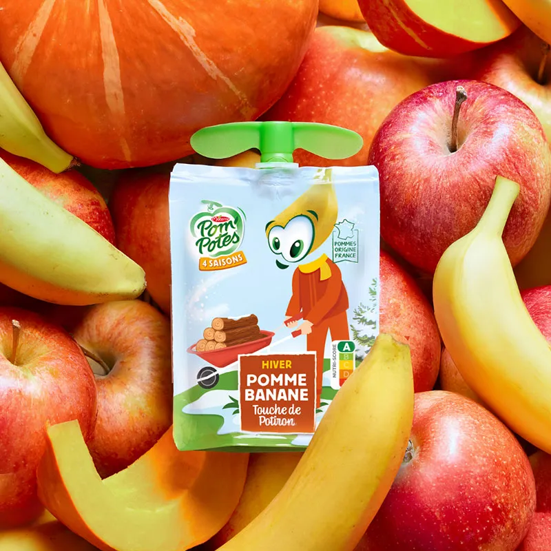 12 Compotes Gourdes Automne Hiver P.Mangue Carotte, P.Banane Potiron - 12x90g-2