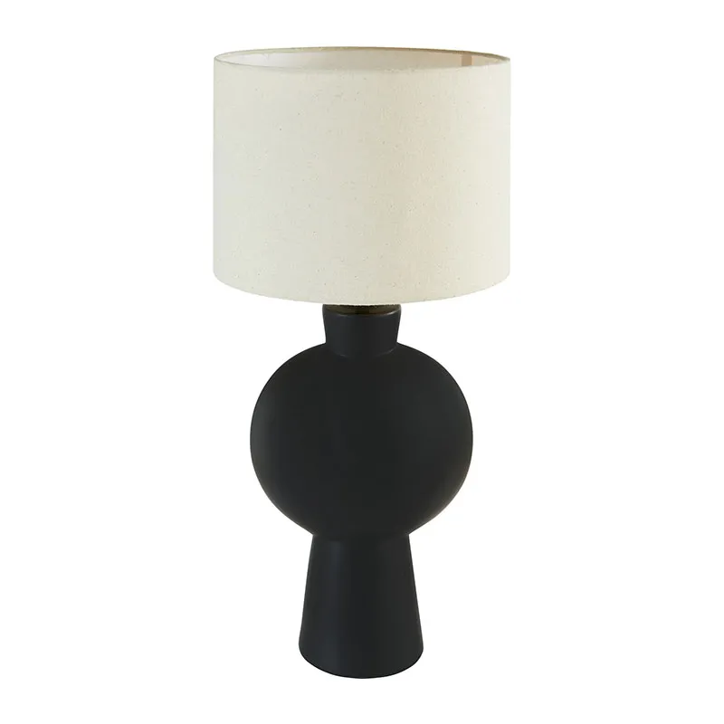 Lampe à poser Yulia Céramique Noir - ø28x59cm-0