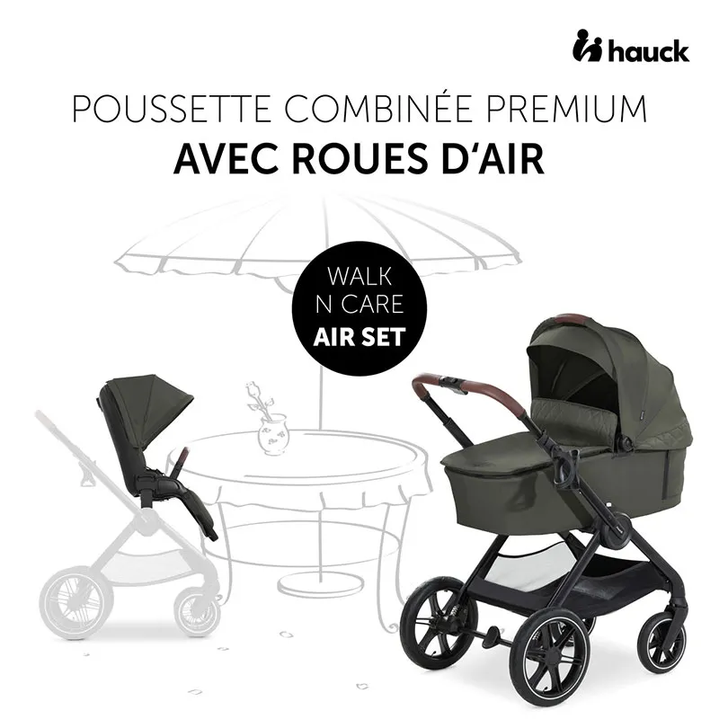 Duo Poussette Walk N Care Air Set Dark Olive - 0m+-4