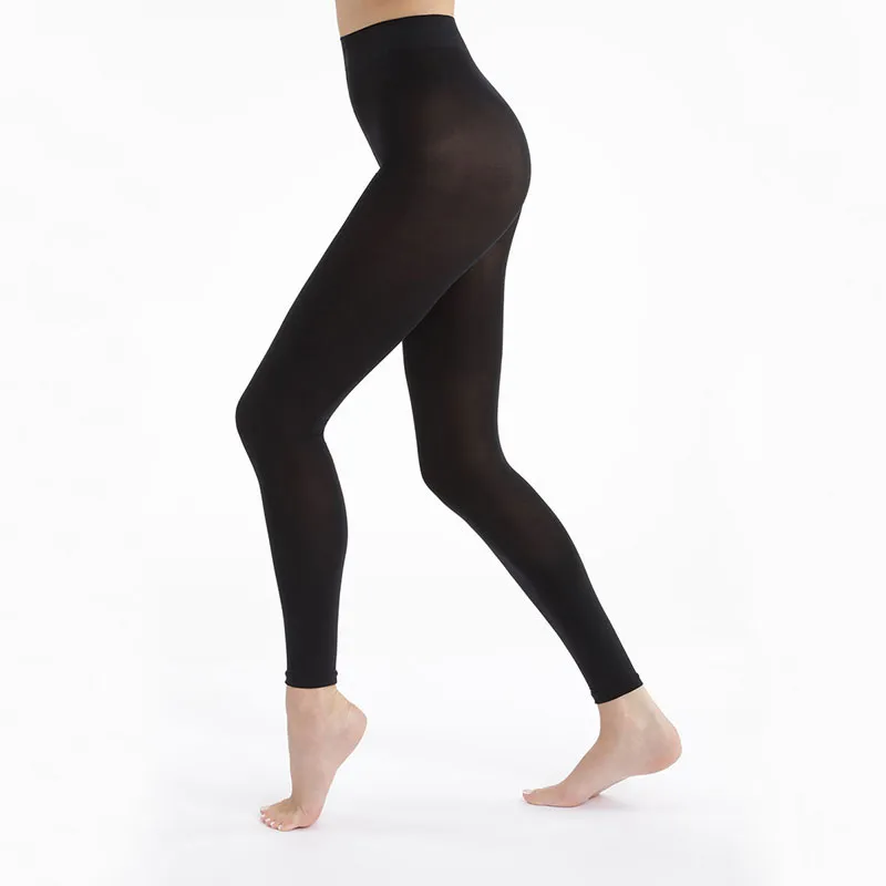 Legging Ultra-Opaque Velouté 80D Femme - Noir-1