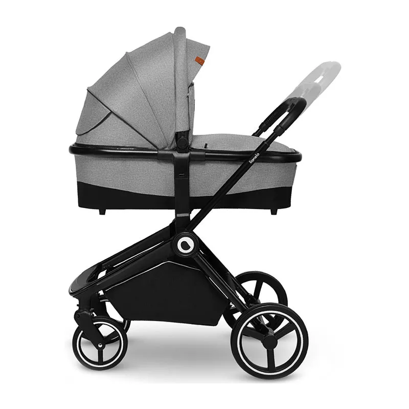 Trio Poussette Mika + Nacelle + Cosy Gr.0+ - Grey Stone-8
