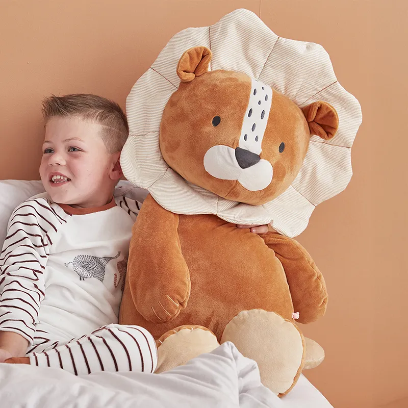 Peluche large Veloudoux B&K Babou Marron - 80cm-1