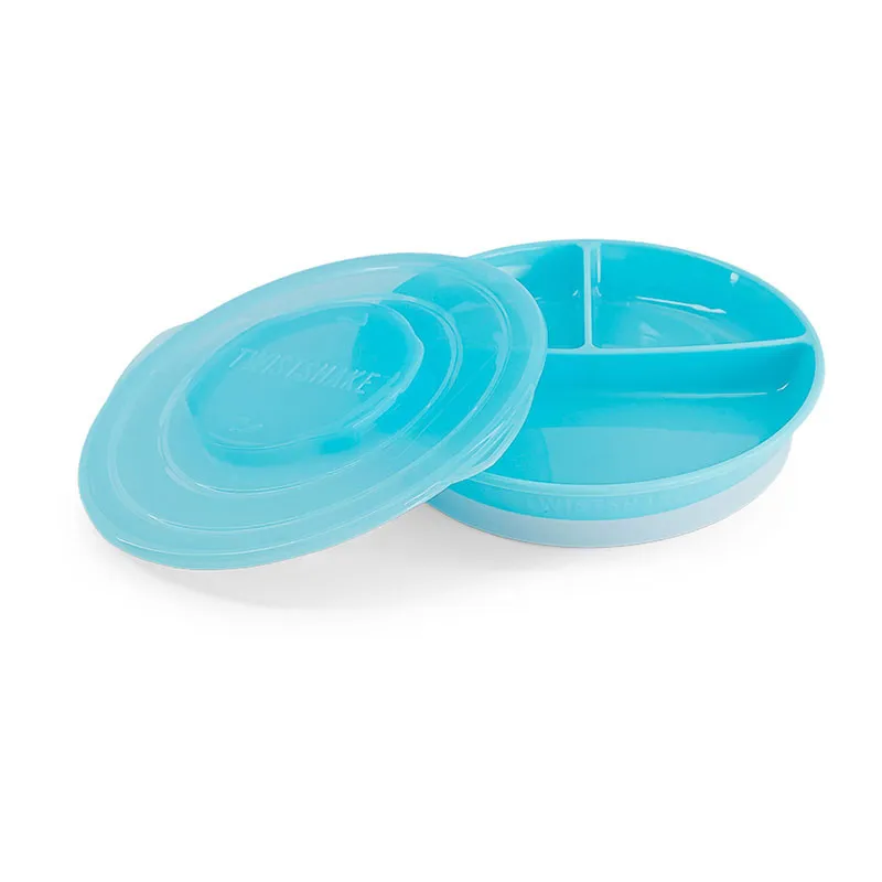 Assiette antidérapante compartimentée Bleu - 6m+-0