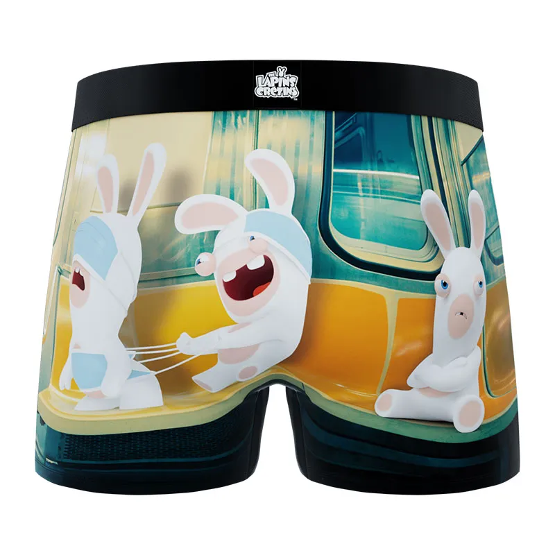4 Boxers Homme Lapins Crétins - Bleu/Jaune/Noir/Blanc-5