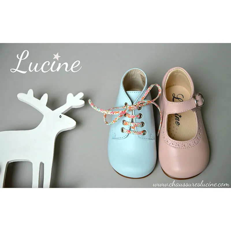 Chaussures Babies Charles IX Alice à boucle - Cuir Rose pâle-7
