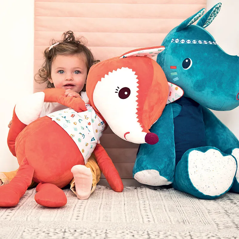 Grande peluche Marius le rhinocéros 90cm - 9m+-2