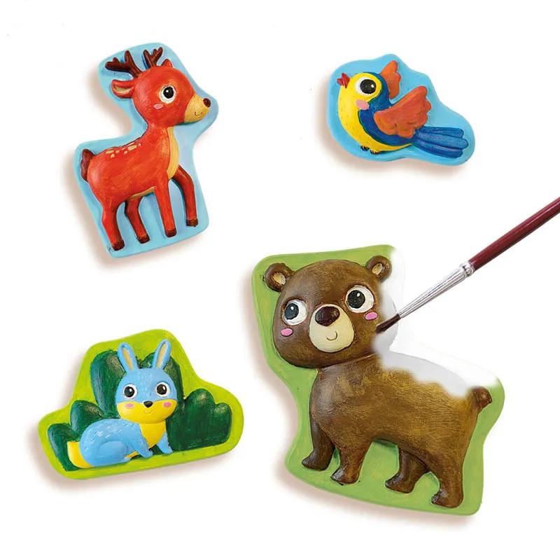 Moulage & peinture Animaux de la forêt - 5+-2