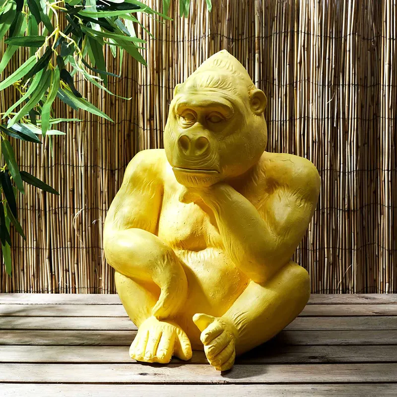 Déco. À poser Gorille Magnésia Jaune - 54cm-1