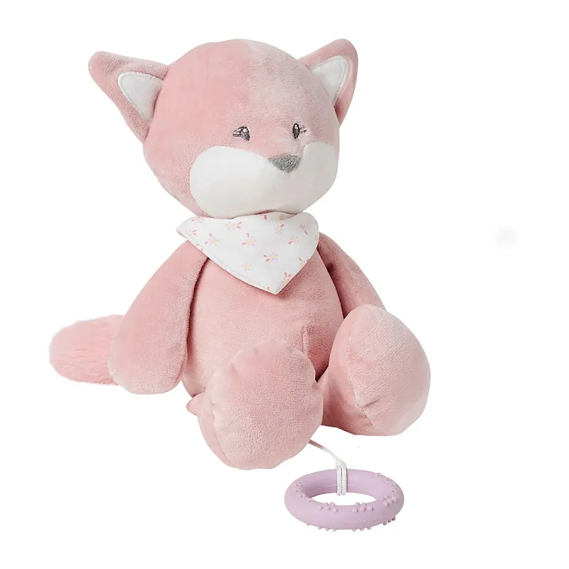 Peluche musicale Alice le renard - 30x14x10cm-0