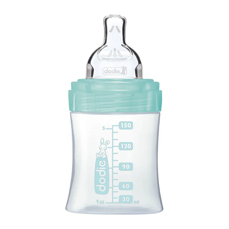 2 Bibs anti-coliq. Tétines plates 150ml déb.1 Vert Air - 0m+-3