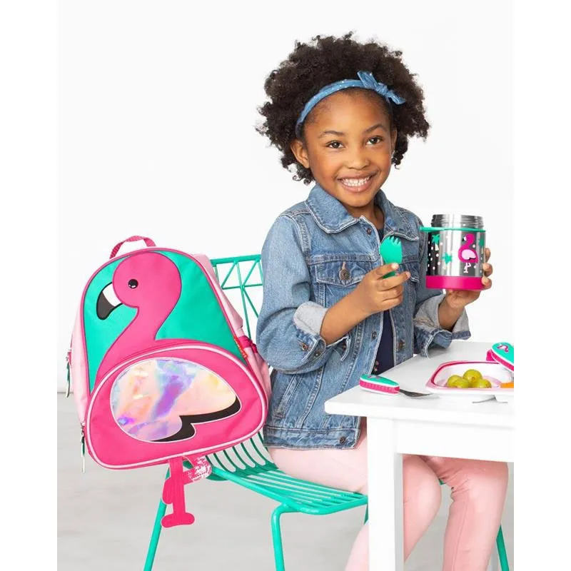 Thermos repas Flamant Rose 325ml + Fourchette - 36m+-4
