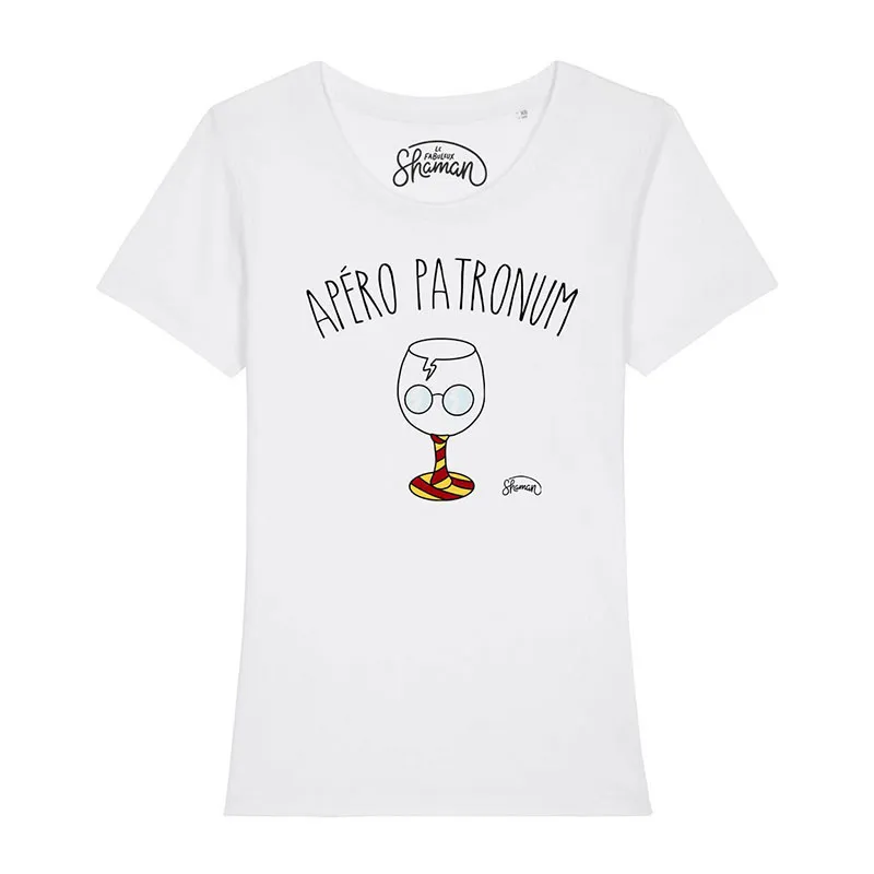 T-shirt Femme Apéro patronum BIO - Blanc-0