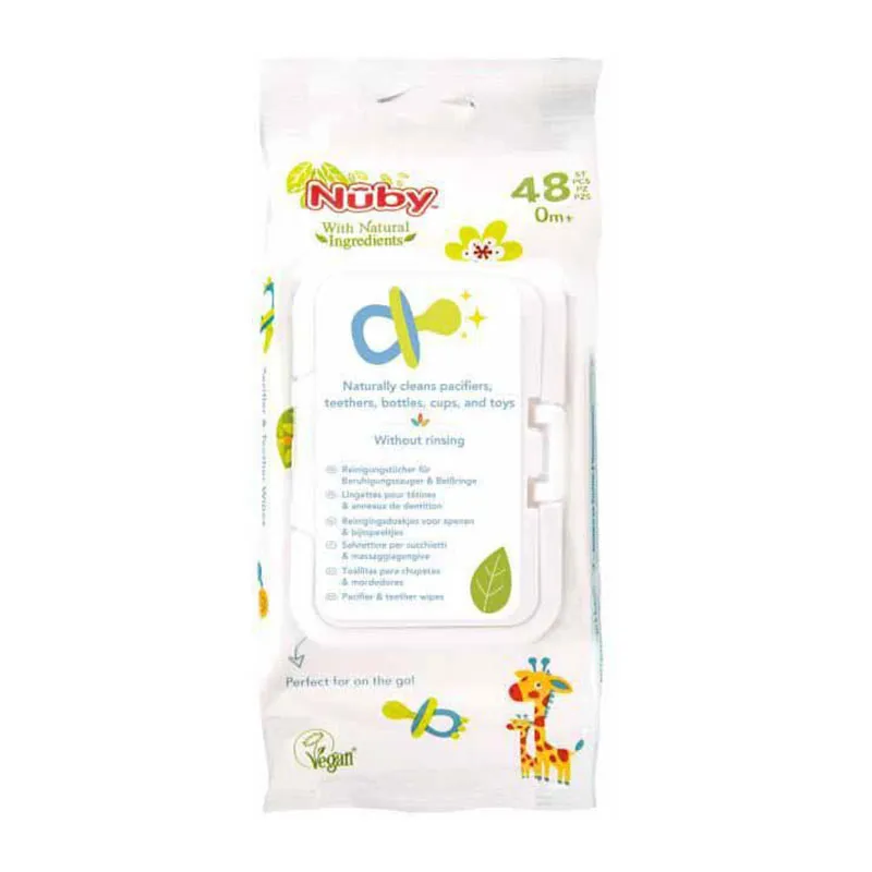 48 Lingettes pour Sucettes/Anneaux de dentition - 0m+-0