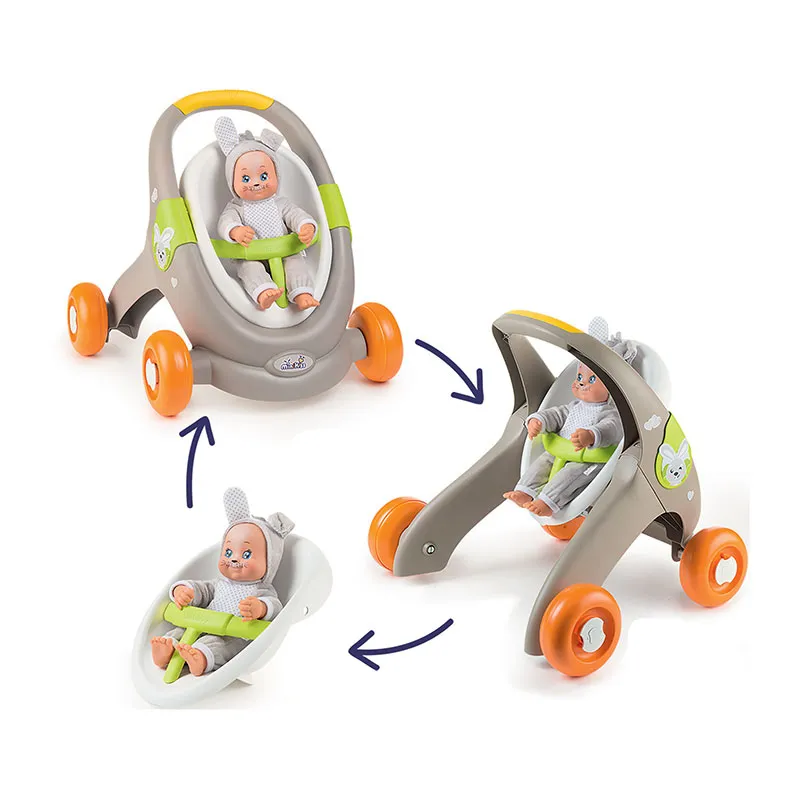 Trotteur Poussette Animal 3en1 Minikiss - 12m+-0