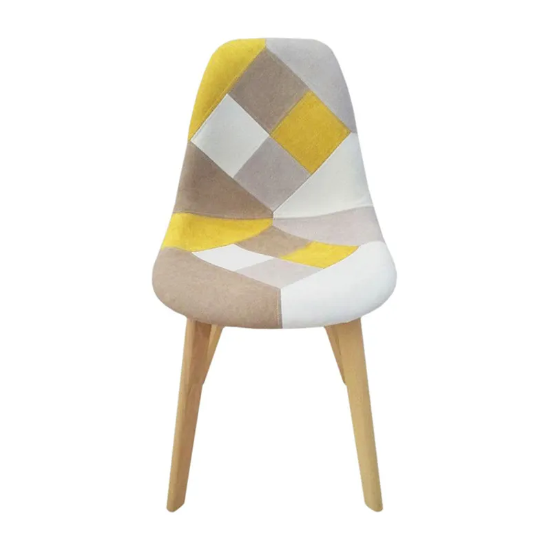 Chaise patchwork Jaune - 55.5x41x85cm-2