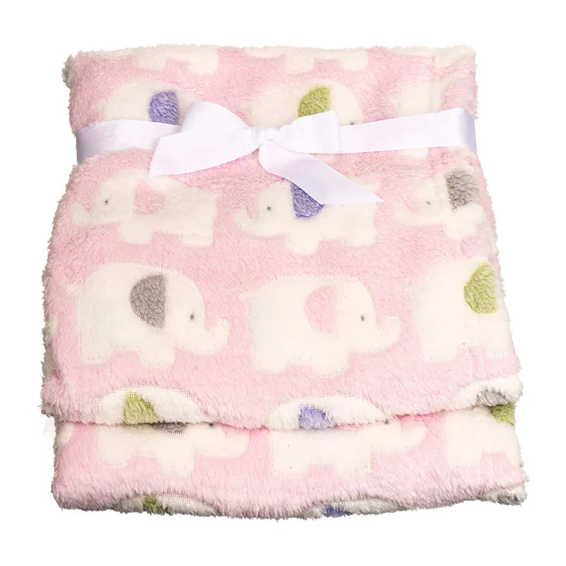 Couverture Éléphant Rose 75x90cm - 0m+-7