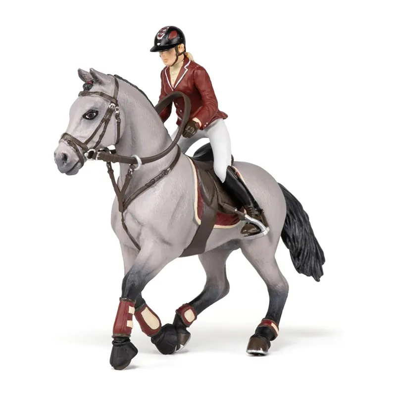 Cheval de concours et sa cavalière - 16x19cm-11