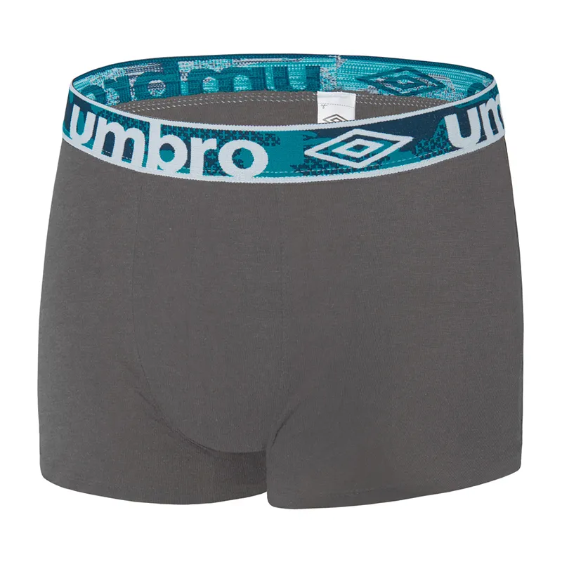 5 Boxers Homme Umbro - Noir/Gris/Bleu-3