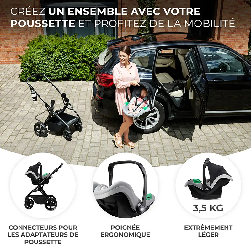 Siège-auto Mink Pro I-Size 40-75 cm + Base Isofix - Gris-10