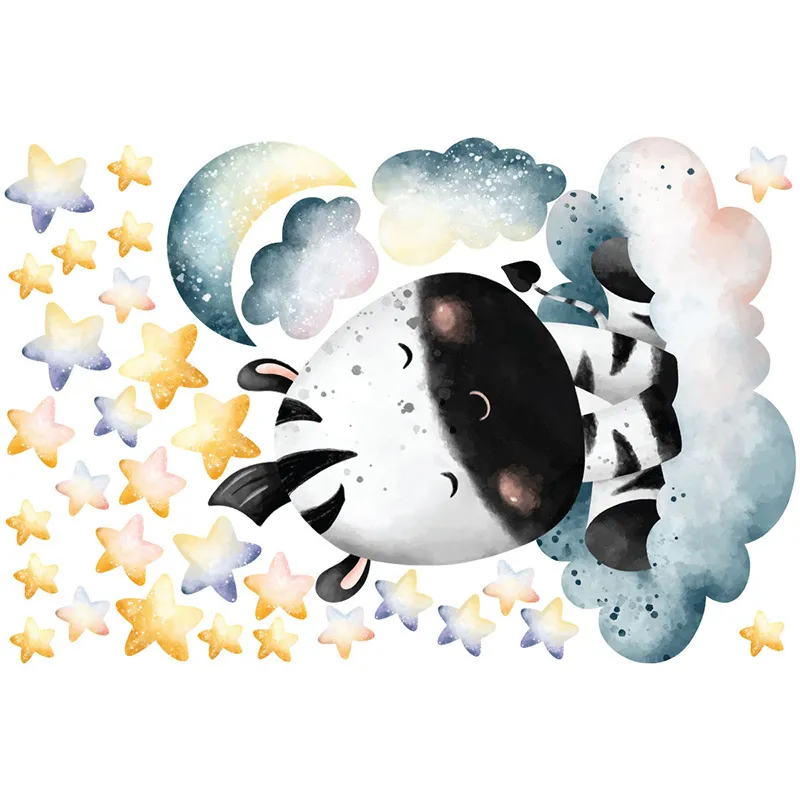 Stickers - Zèbre dans le pays de rêves - Multicolore-2