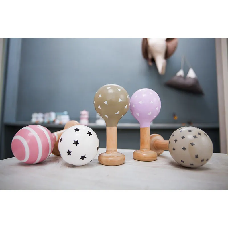 Hochet en bois Maracas Aléatoire - 0m+-3
