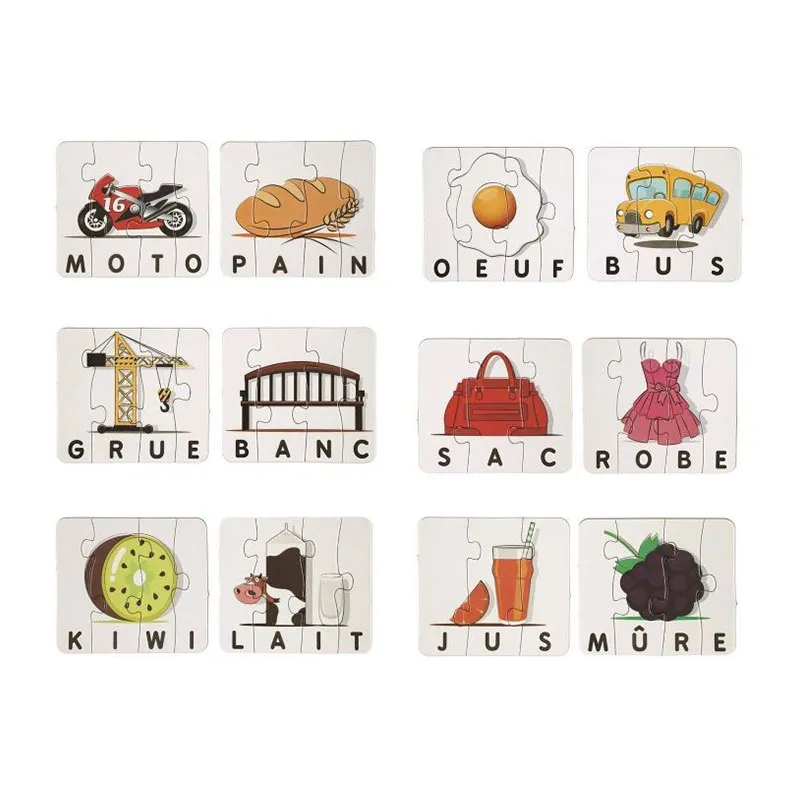 2 Boîtes Puzzle des mots Aléat. - 4+-1