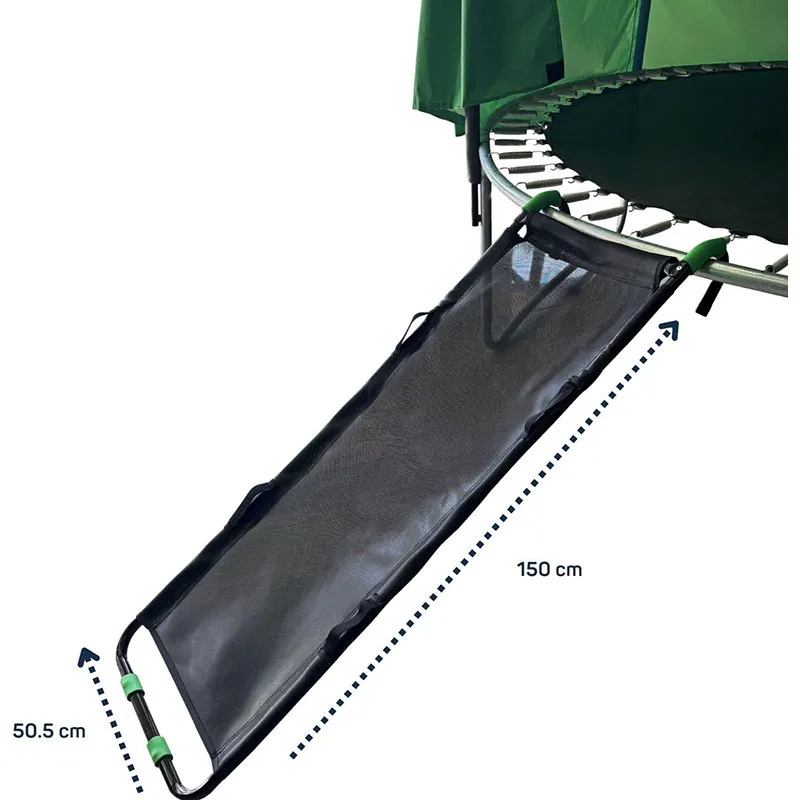 Echelle toboggan pour trampoline - Noir-2