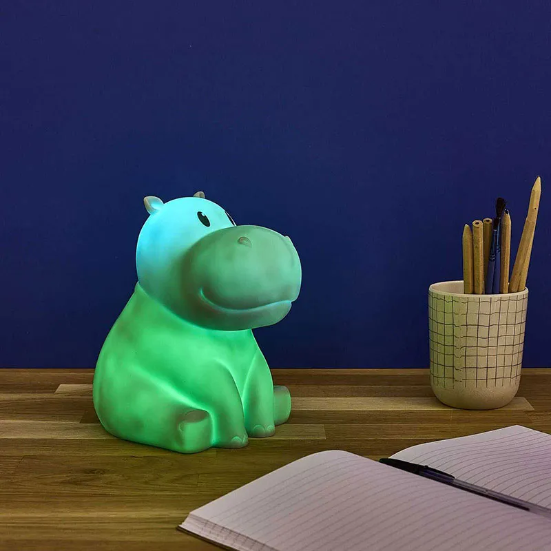 Lampe veilleuse Hippopotame - 16,5cm-1