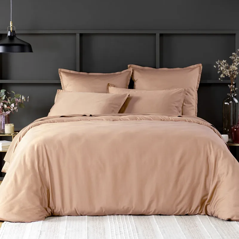 Drap-H. Satin de coton Bonnet 30cm - Rose Nude-2