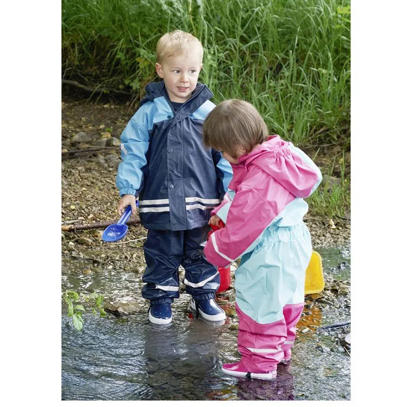 Ciré + Pantalon de pluie Bicolore - Turquoise/Violet-9