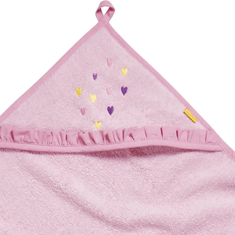 Cape de bain Coton - Licorne Rose Clair-2