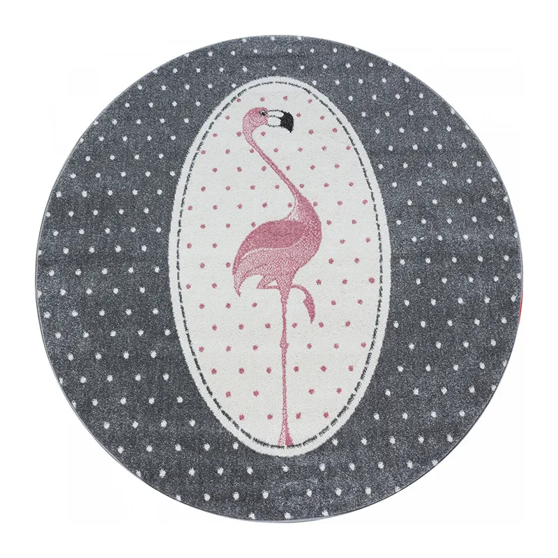 Tapis rond Flamant Rose - Plusieurs dim. dispos-1
