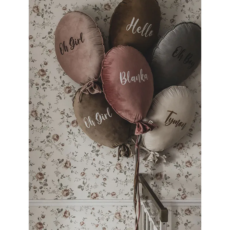 Coussin Ballon déco. delux Oh Girl Rose/Écru - 50x40x15cm-2